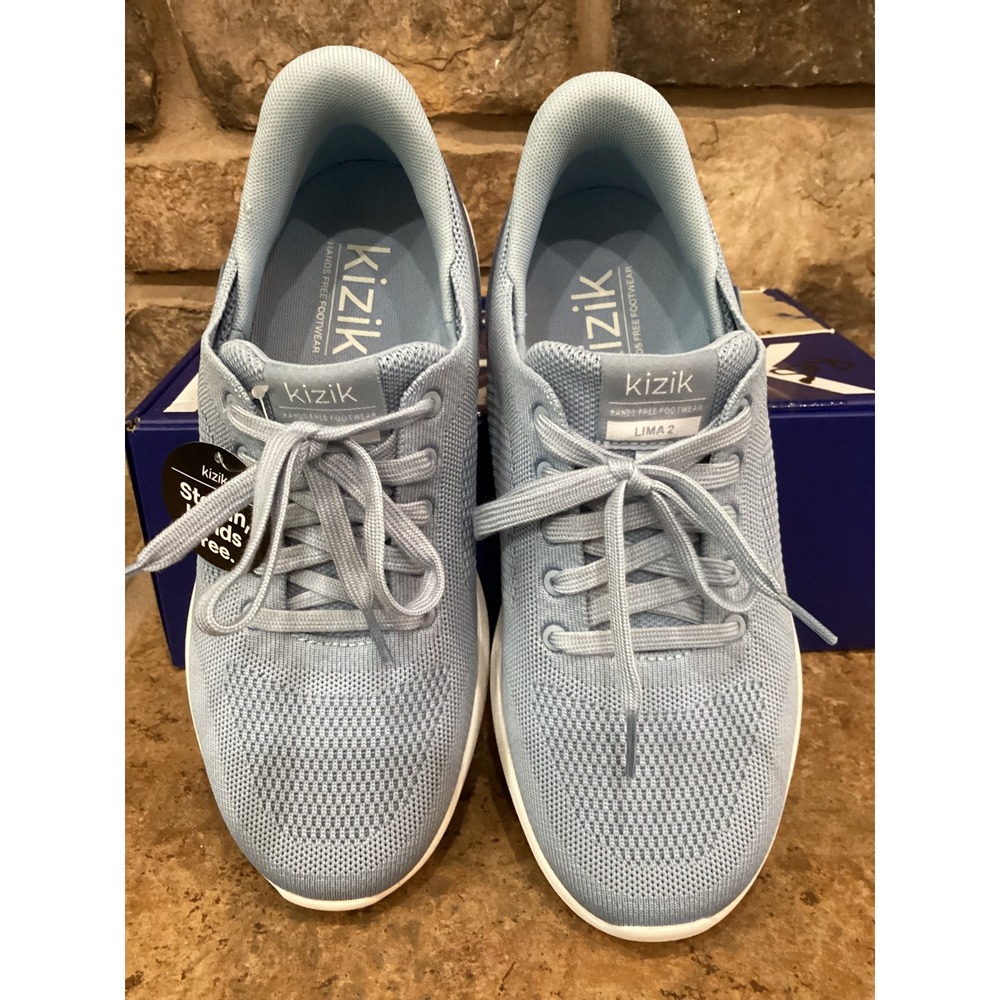 Kizik Lima 2 Women Size 8.5 Wide Soft Chambray Blue Hands Free Sneakers New - Picture 4 of 9